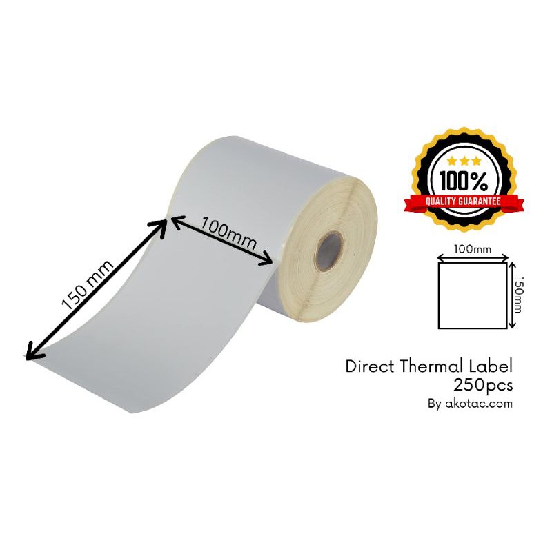 Thermal Label 100 x 150 Direct Thermal