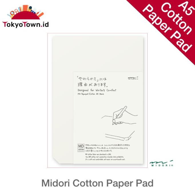 

Midori Memo MD Paper Pad Cotton A5, Plain