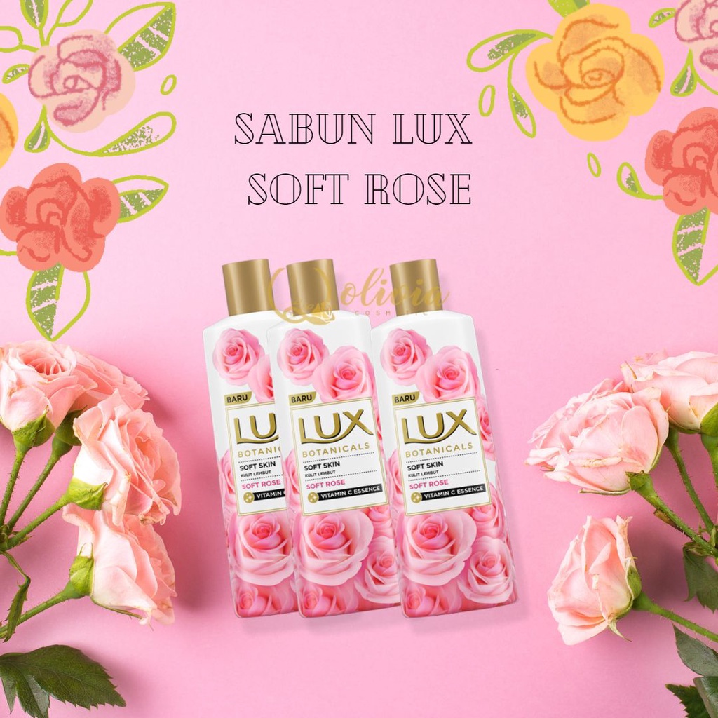 Lux Botanicals Body wash Soft Rose Botol 100ML - Sabun Mandi Cair Pink