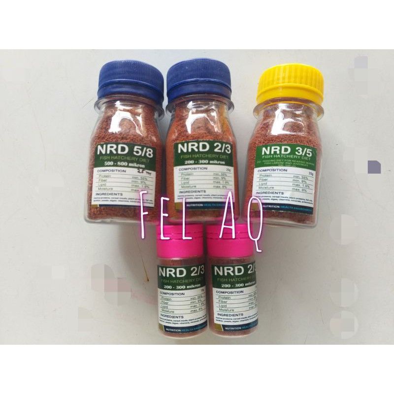 Pelet NRD 2/3 3/5 5/8 200 300 500 800 G12 Micron 10g 25g 10 25 gram Pakan Burayak Cupang Guppy Molly