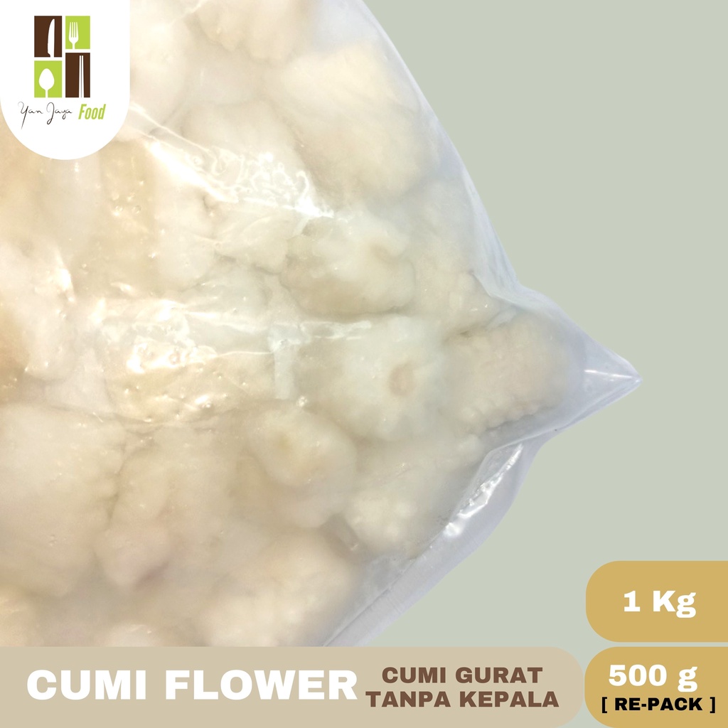 Cumi Squid Flower Tanpa Kepala Cumi Bunga Gurat Frozen [500g/1Kg]