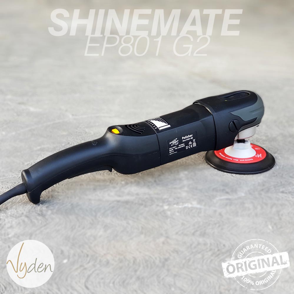 Mesin Poles Mobil Rotary Polisher Shinemate EP801 G2 PAKET PAD 6 inch 3 Buah Motor Sepeda Sela Lekukan Pengkilap Penghapus Pembersih Body Baret Dalam Halus Kerak Air Jamur Kaca Hologram Scratch Swirl Coating