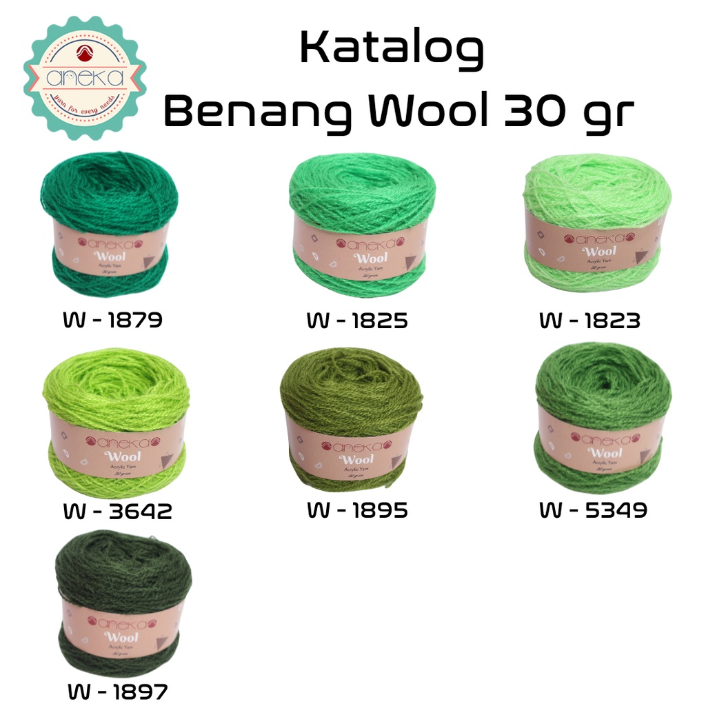 KATALOG - Benang Rajut Wool / Wol / Siet Yarn Vonel 30 dan 50 gram - PART 2