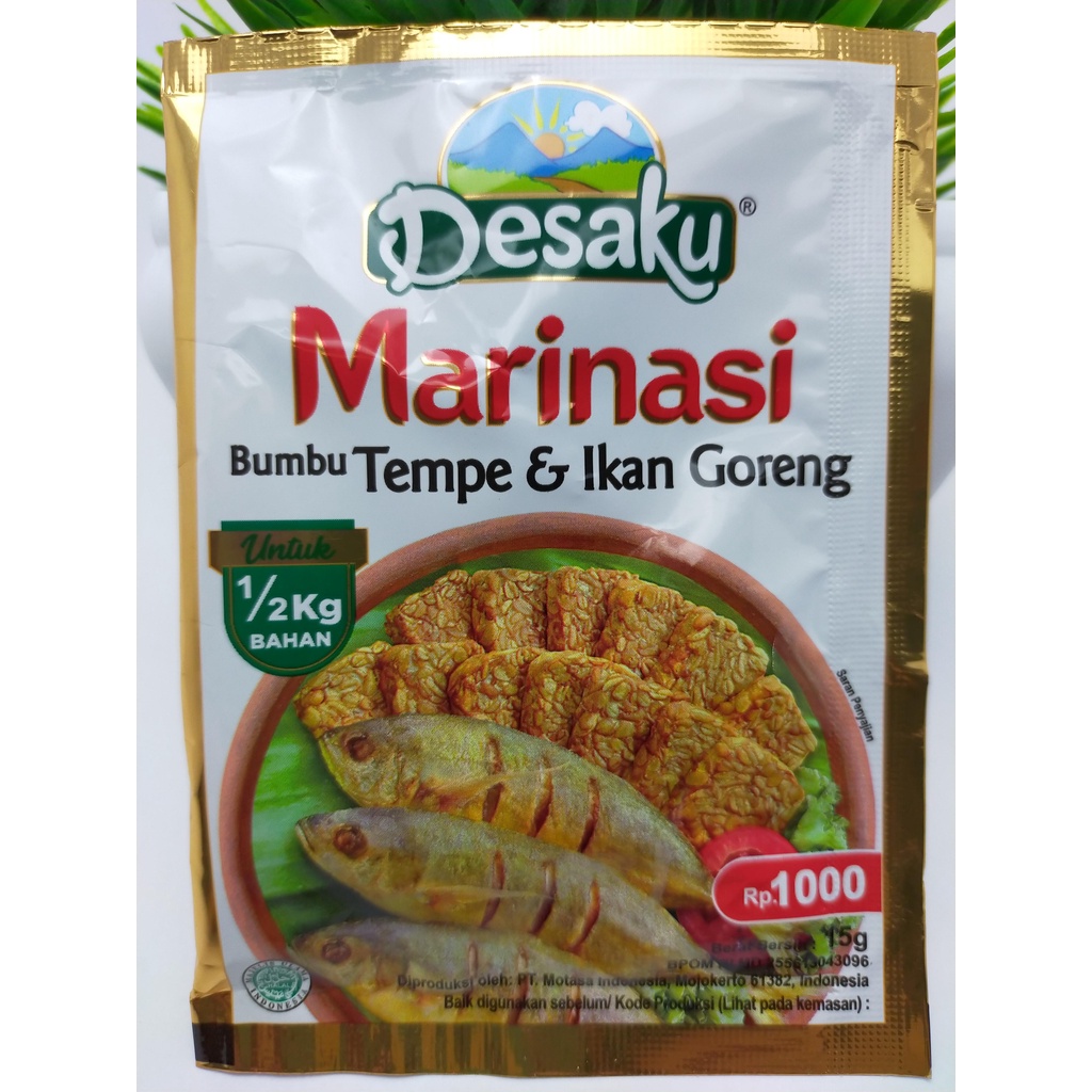 

Desaku Marinasi Tempe dan Ikan Goreng 15g / Desaku Kunyit Bubuk 7.5g