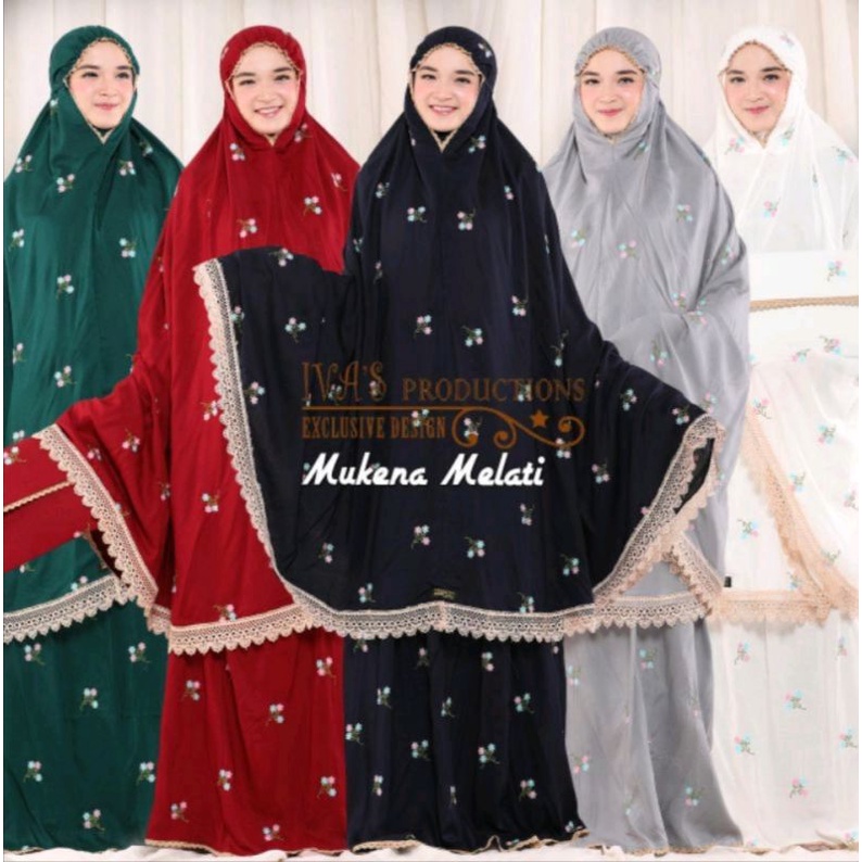 MUKENA MELATI//MUKENA RAYON MOTIF//MUKENA RAYON BORDIR PREMIUM//MUKENA MELATI FULL BORDIR MOTIF//MUK