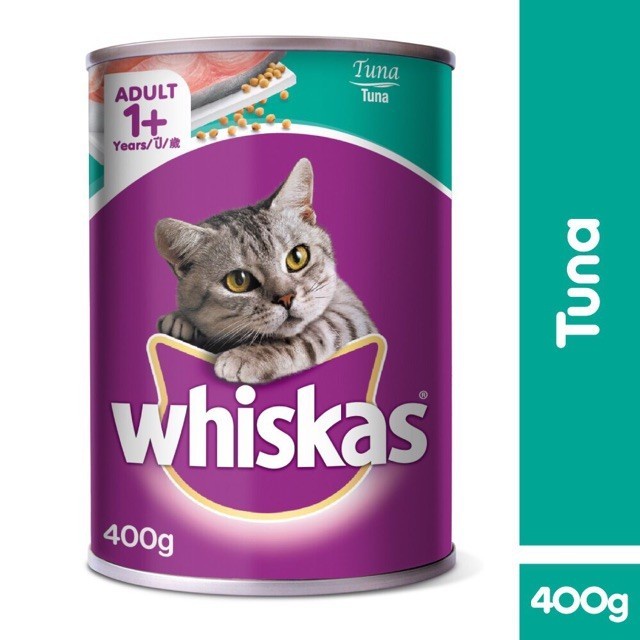 Whiskas Kaleng Tuna 400gr - 1 dus isi 24 - Makanan Basah Kucing