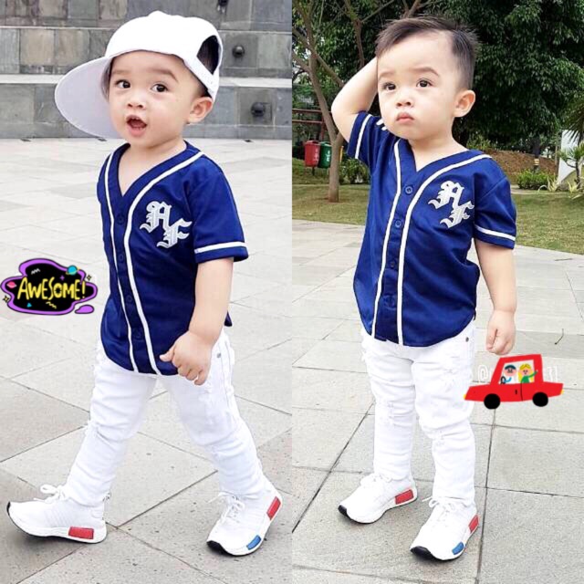 Baju baseball tee kaos anak base ball