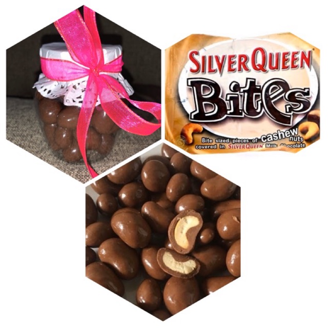 

Silverqueen bites mede mini jar / coklat silver queen bites cashew