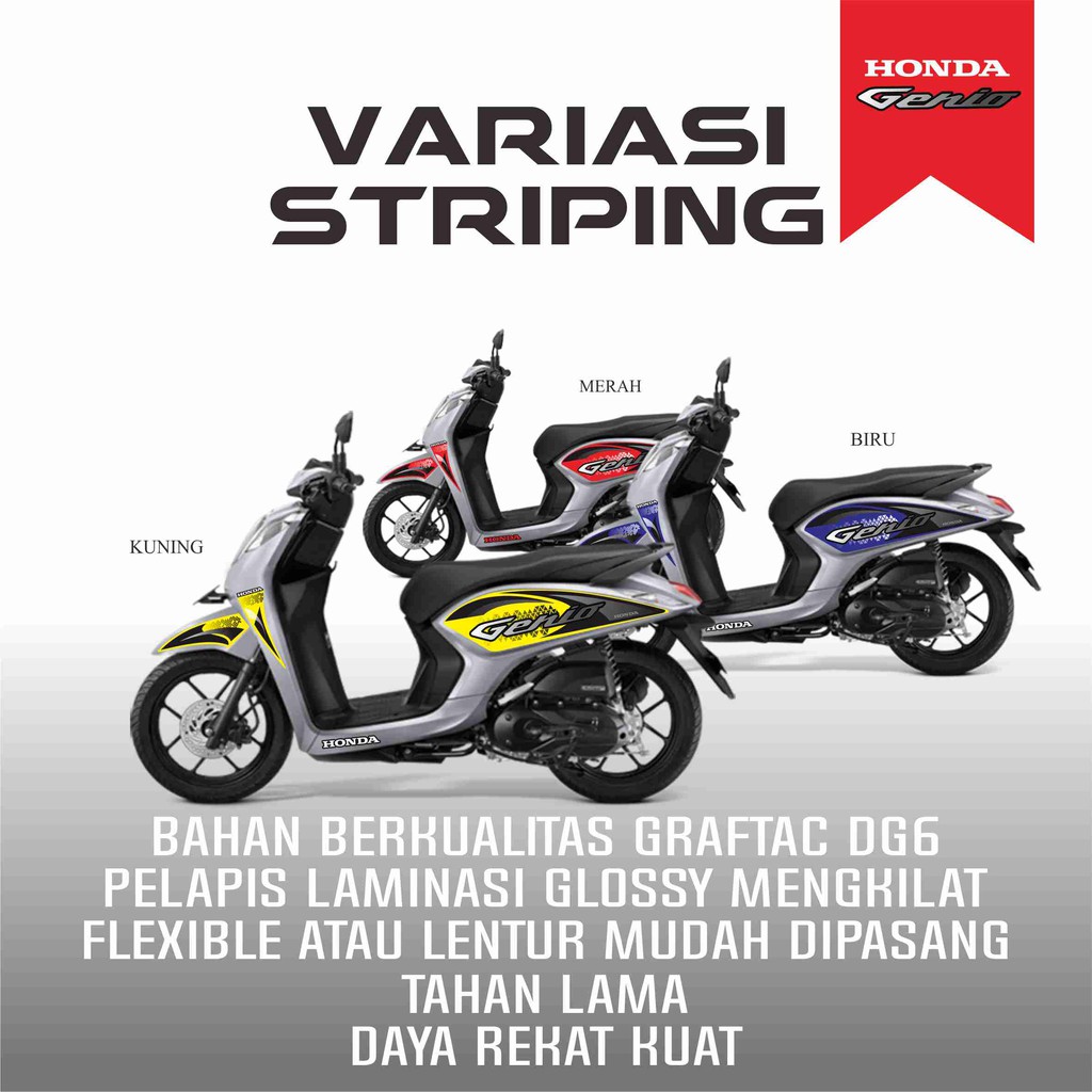 VARIASI STRIPING GENIO VARIASI MOTOR GENIO STRIPING HONDA GENIO MURAH BERKUALITAS VARIASI