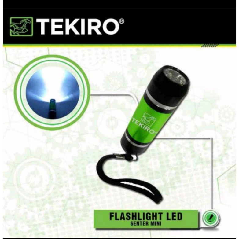 TEKIRO Senter Lampu Senter Mini Pocket Portable Lampu Mekanik