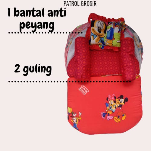 KASUR LIPAT KELAMBU KARAKTER MICKEY MOUSE SET BANTAL GULING TERMURAH