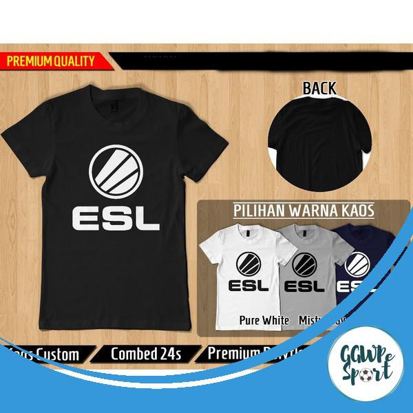 Kaos Distro Premium Esl Kaos Gaming Kaos Game Katun Combed 30S Kualitas Jaminan Terbaik