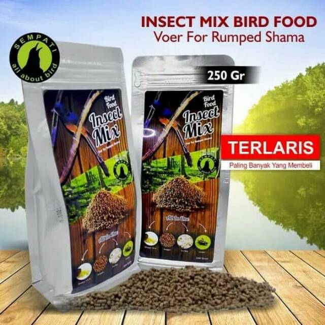 

INSECT MIX BIRD FOOD 250GRAM PAKAN BURUNG MURAI, ANIS,KACER