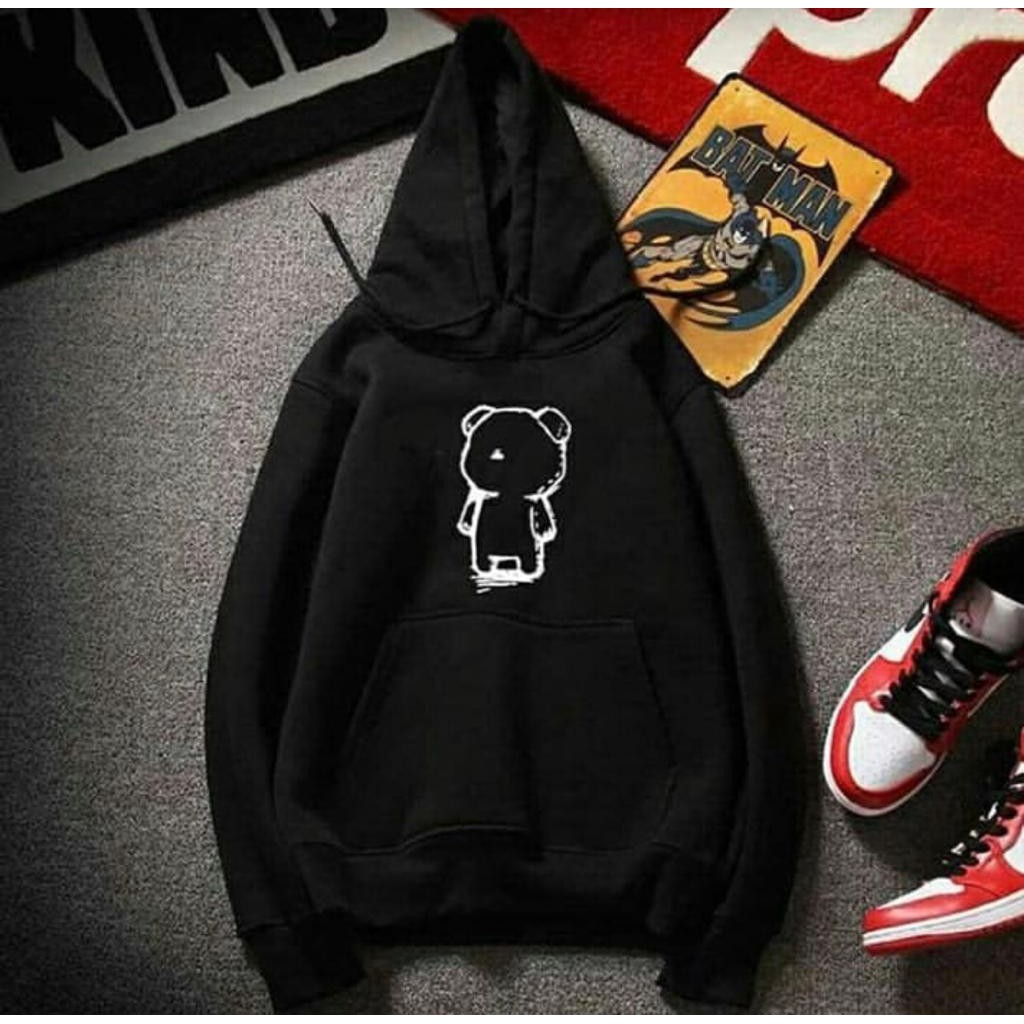 BEAR LONELY HOODIE WANITA - ATASAN KEKINIAN PREMIUM