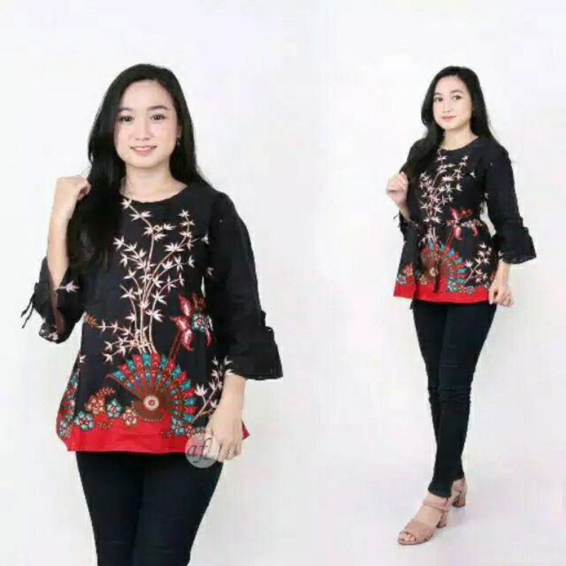 Blouse Batik Wanita Murah Couple Atasan Batik Wanita Blus Batik 100 Ribu 3