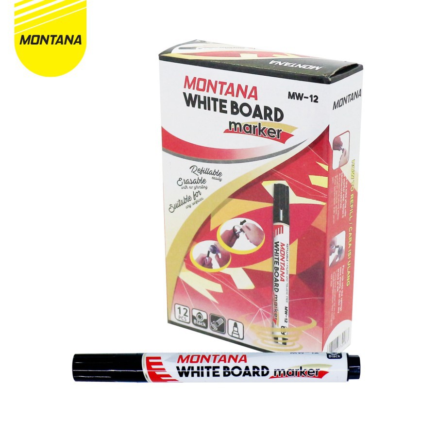 

Spidol Papan Tulis | Spidol Montana Whiteboard MW-12 Hitam