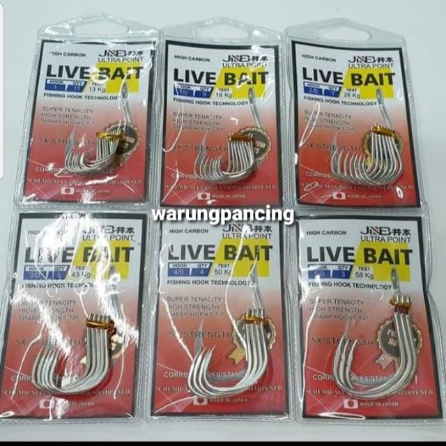 MATA KAIL / JIGGING HOOK JNB LIVE BAIT (5X STRENGTH)