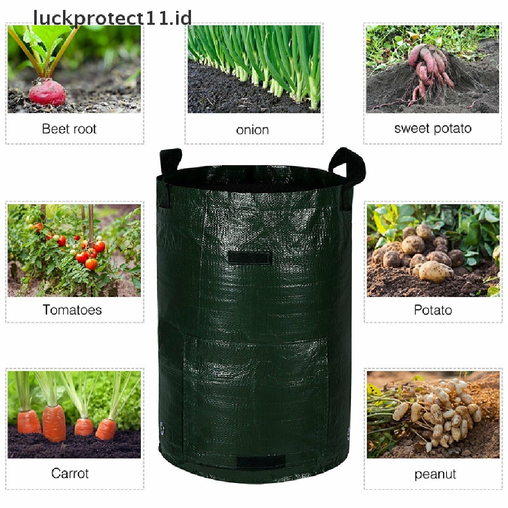 // Hg &amp; ID// 3 /5 /7 /10 Galon Tanam Kentang Grow Bag Waterproof PE Kebun Tanaman Sayur