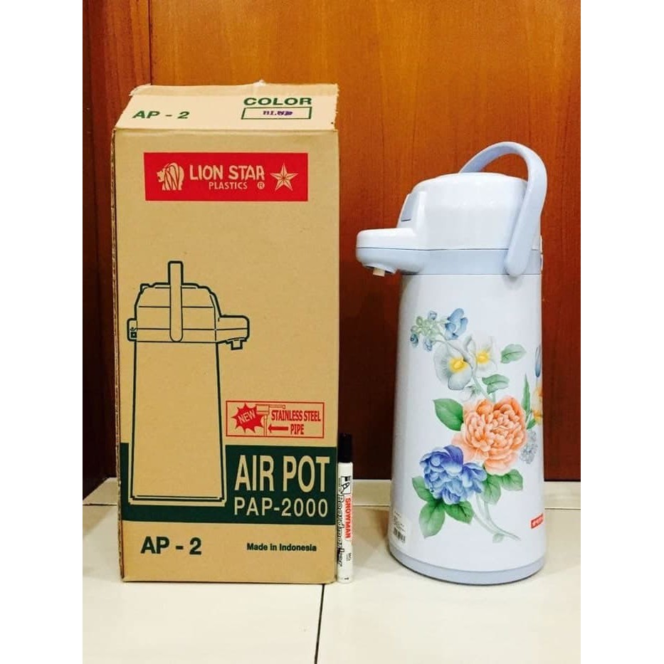 Termos Pencet Lion Star Airpot 2 Liter