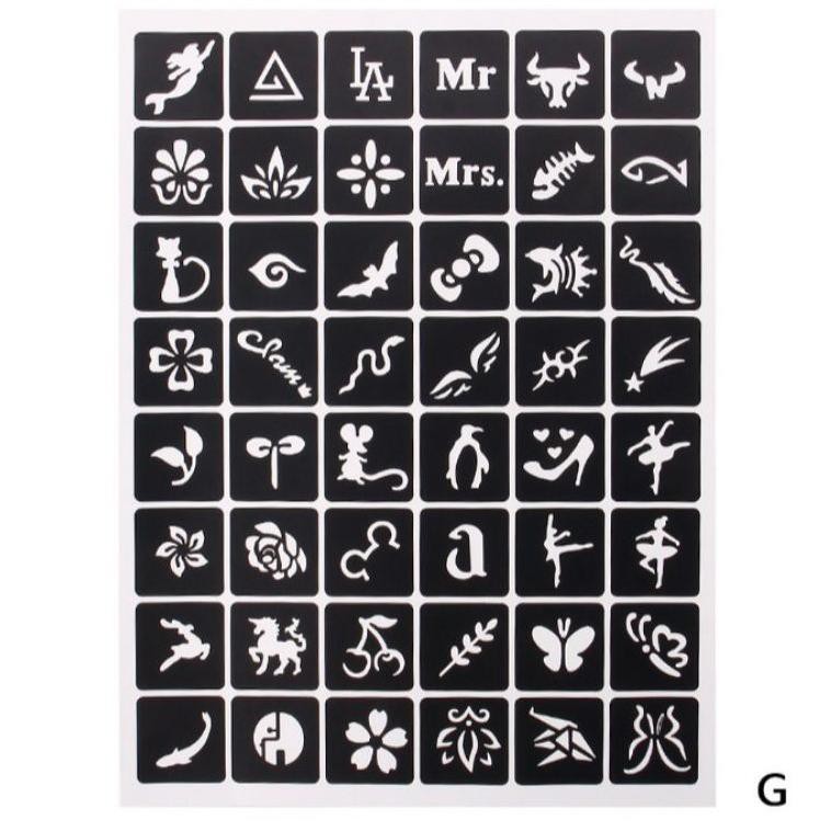 

MURMER Sticker Tatto/Cetakan Tatto/Stensil/Cetakan Henna isi 12-48 | geezbyme