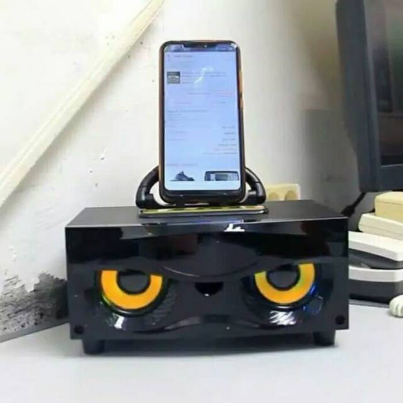 SPEAKER WIRELESS BLUETOOTH FLECO F5 F6 BT RADIO FM/SALON AKTIF PORTABLE SUPER BASS MP3 MOTIF KAYU