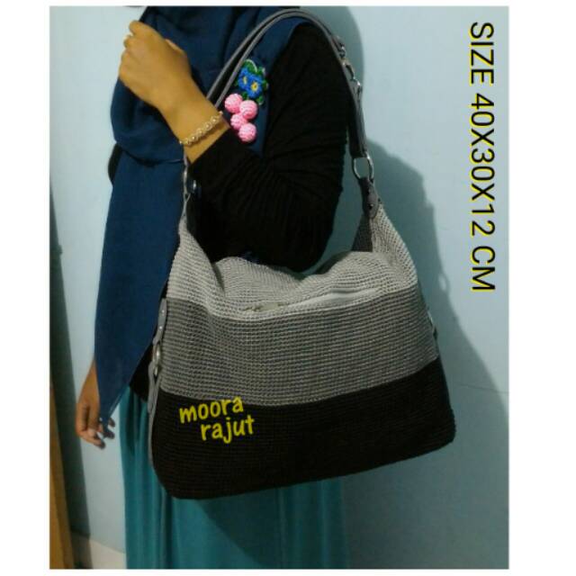 TAS RAJUT RING monokrom