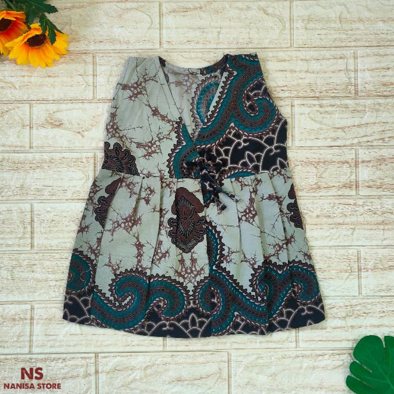 KIMONO dress batik anak baju harian anak perempuan grosir