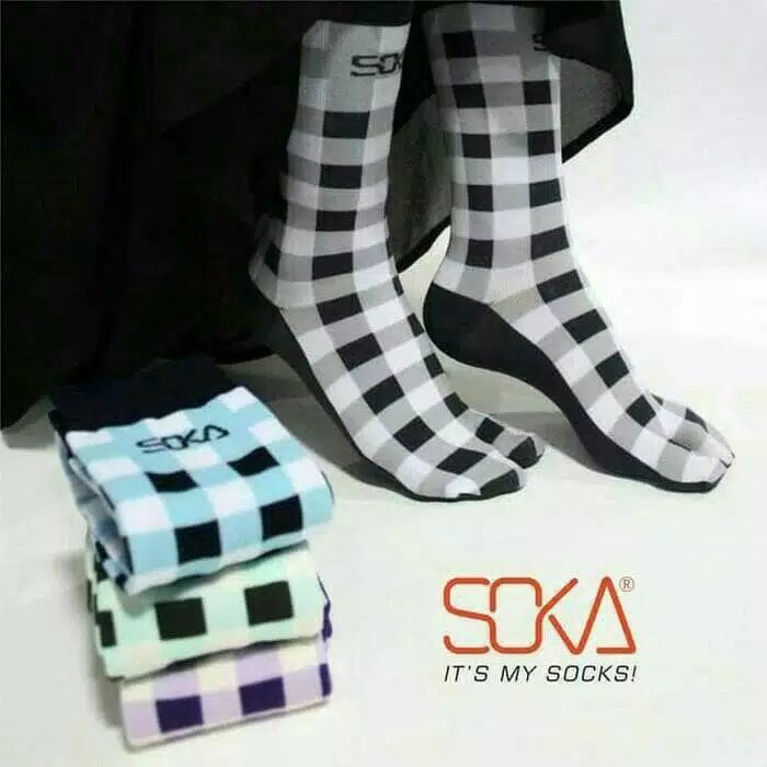 Kaos Kaki SOKA Essentials Square - Jempol Pendek Size M Motif