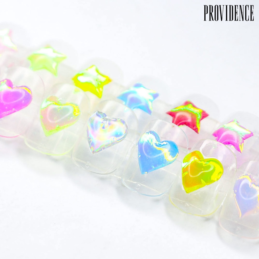 Providence 16pcs / Set Stiker Kuku Motif Aurora Warna-Warni Untuk Nail Art / Manicure Wanita