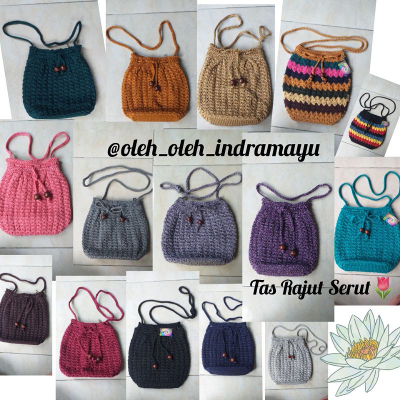Tas Gaul serut Rajut crochet