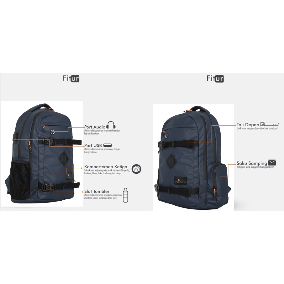 STRONG FIGHTER NAVY |ManNeedMe x URBAN| Tas Ransel Pria Tas Backpack ORIGINAL