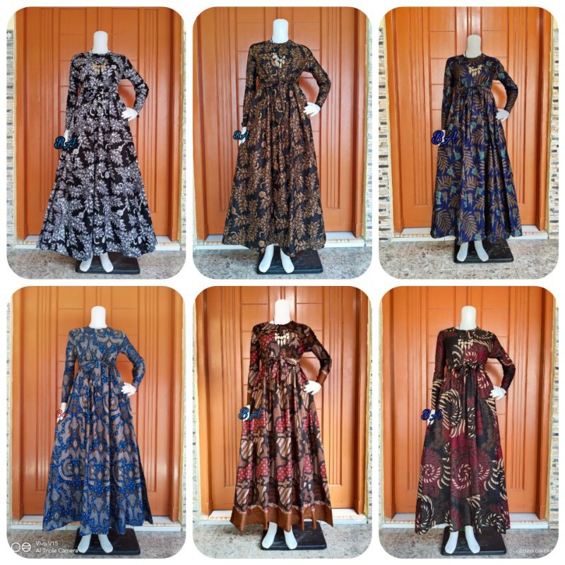 MS GAMIS BATIK SRIWEDARI MAXI KATUN BUMIL ALLSIZE DAN JUMBO