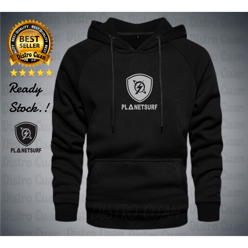 DISTRO CUAN Sweater Hoodie Planet Surf Quality Grey Premium Hoodie Pria Wanita Distro