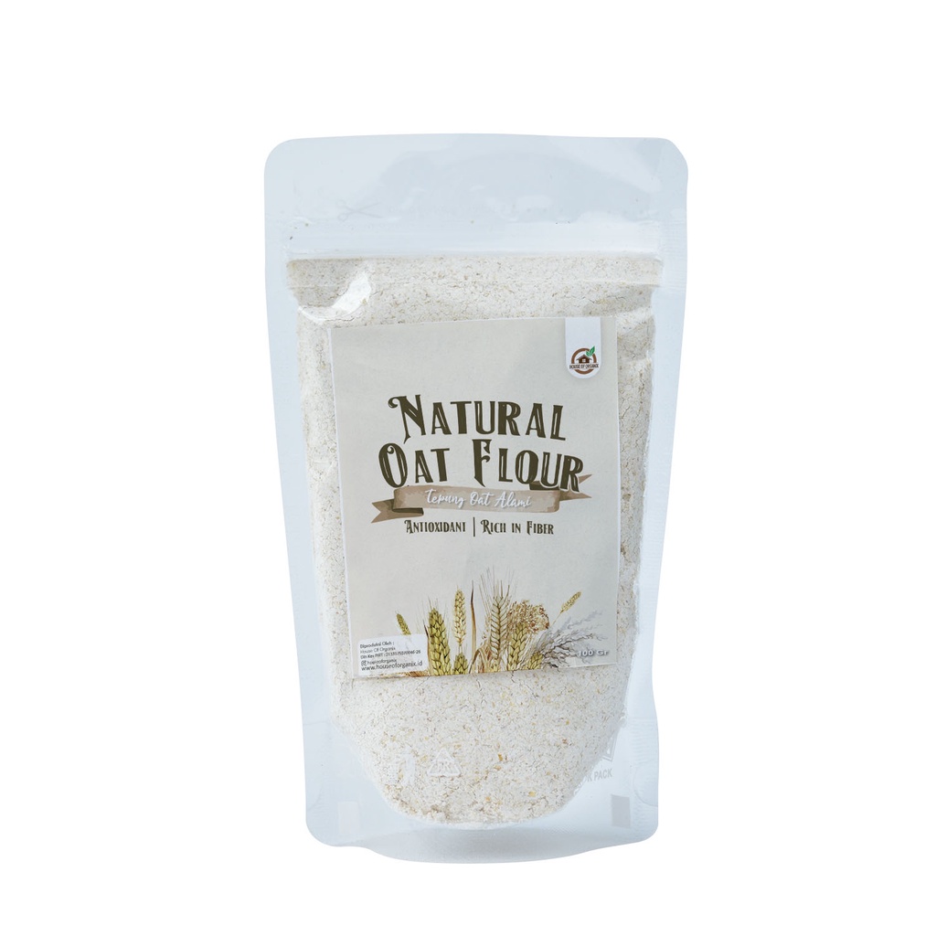 House Of Organix Natural Oat Flour / Tepung Oat Alami 100 Gr