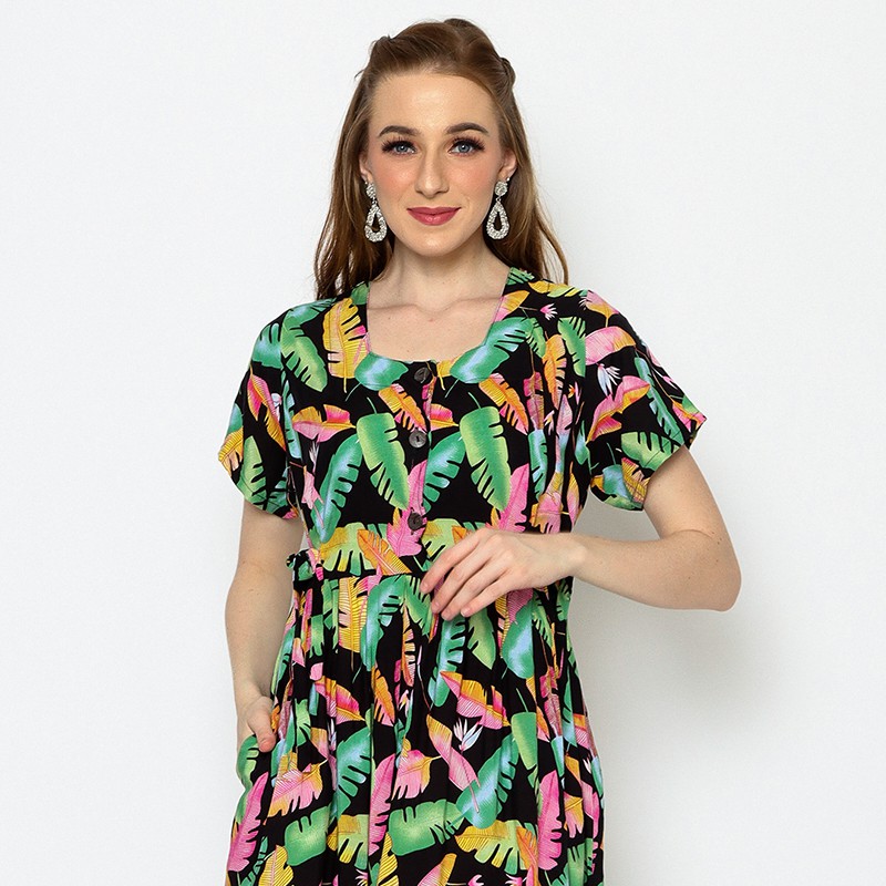 Dress Batik Wanita Gita Hitam