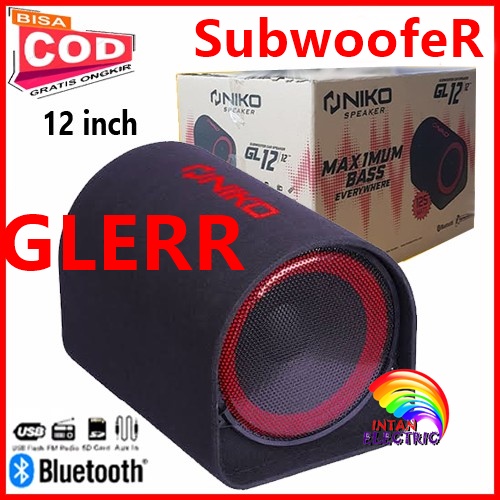 Speaker Niko karpet GL 12 BT bisa sambung ke aki mobil NIKO GL12 - Speaker Tabung 12 inch - Subwoofer Car speaker GL 12 - Bluettooh,Radio,USB/TF,Karaoke AC/DC