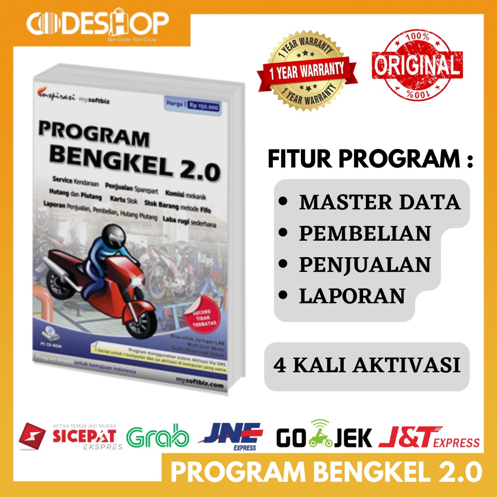 Jual Software Bengkel 20 Program Bengkel Sparepart Mobil Dan Motor Program Toko Shopee Indonesia 7485