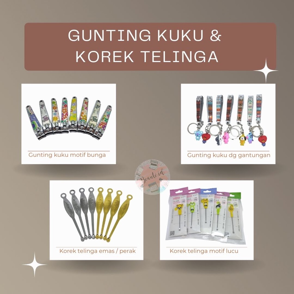 Gunting Kuku Tebal Korek Pembersih Kuping Telinga Perawatan Perapi Guntingan Kuku Tangan Kaki Telinga Nail Trimmer Manicure