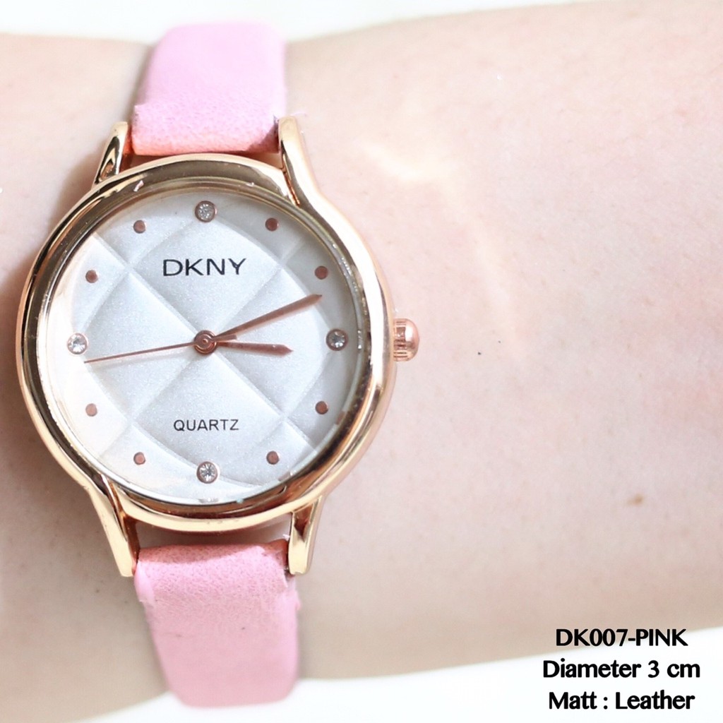 Jam tangan wanita tali kulit fashion DKNY termurah cewek remaja perempuan DK007