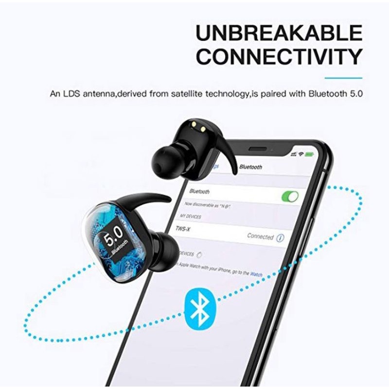 Handsfree Bluetooth TWS4 Earphone Wireless TWS 4 Stereo Headset Bluetooth 5.0