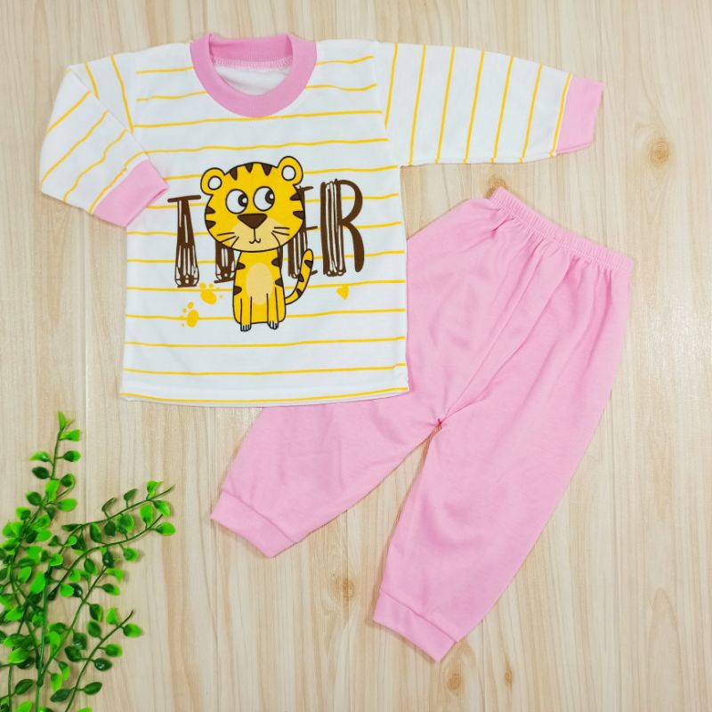 [Ss-8025] Piyama Bayi 0-9bulan, Pakaian Bayi, Baju Setelan Anak, Baju Tidur Anak