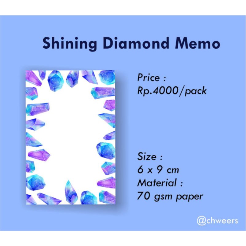 

Memo Pad Shining Diamond
