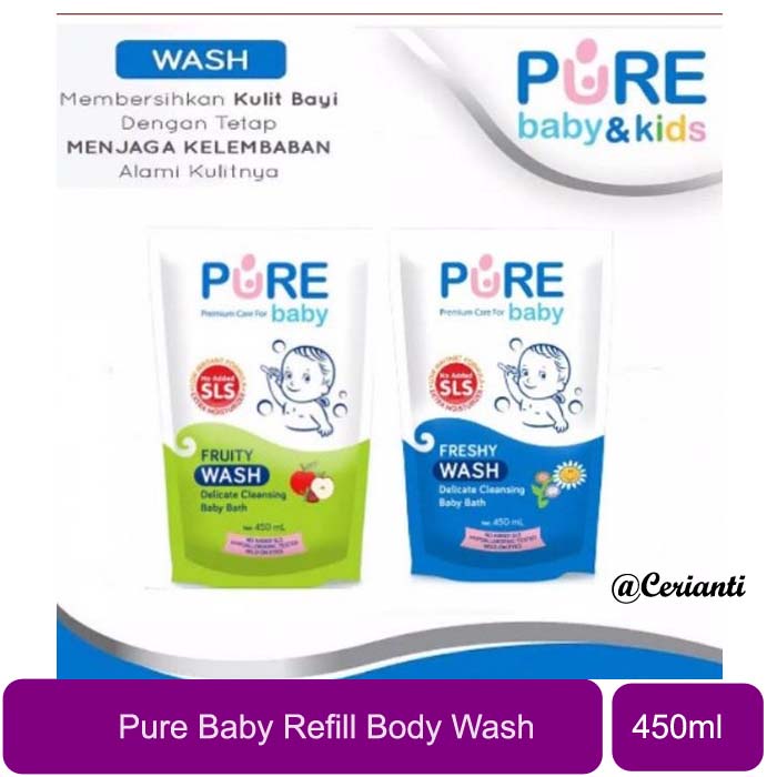 Pure bb Wash Fruity Freshy Refill 450ml Pure Baby_Cerianti