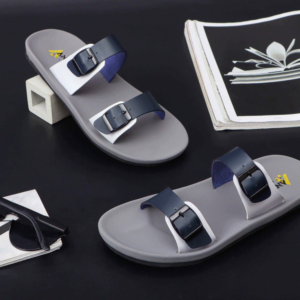 ANT PROJECT - Sandal Slide Navy Com Gesper BROTHER