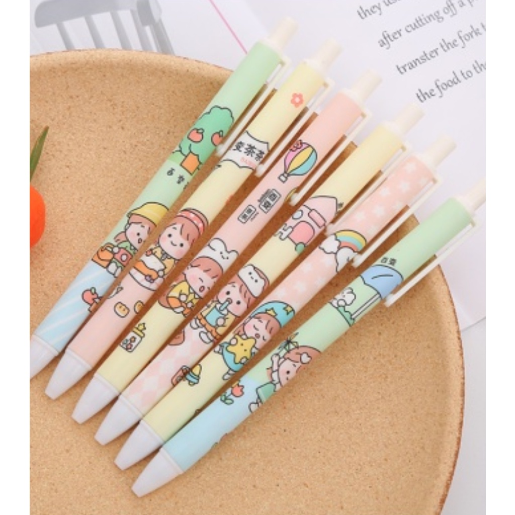 A121 BALLPOINT GIRL disney pulpen tinta biru hitam lucu imut atk alat tulis kantor buku pensil penghapus tipe tip x spidol highlighter surat remaja kertas menggambar sekolah perlengkapan cute murah penggaris aksesories aksesoris stationery plastik