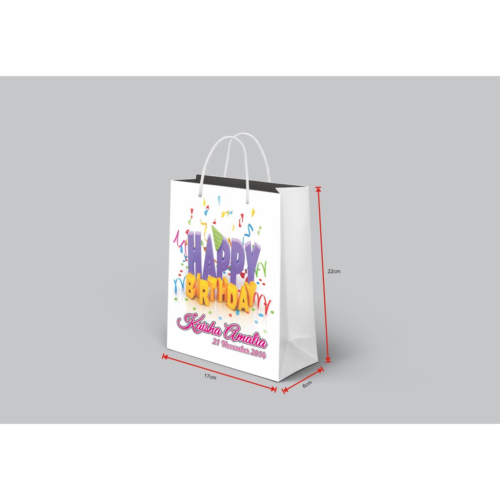 

Paper Bag Ultah Full Color Uk. 17x6x22cm