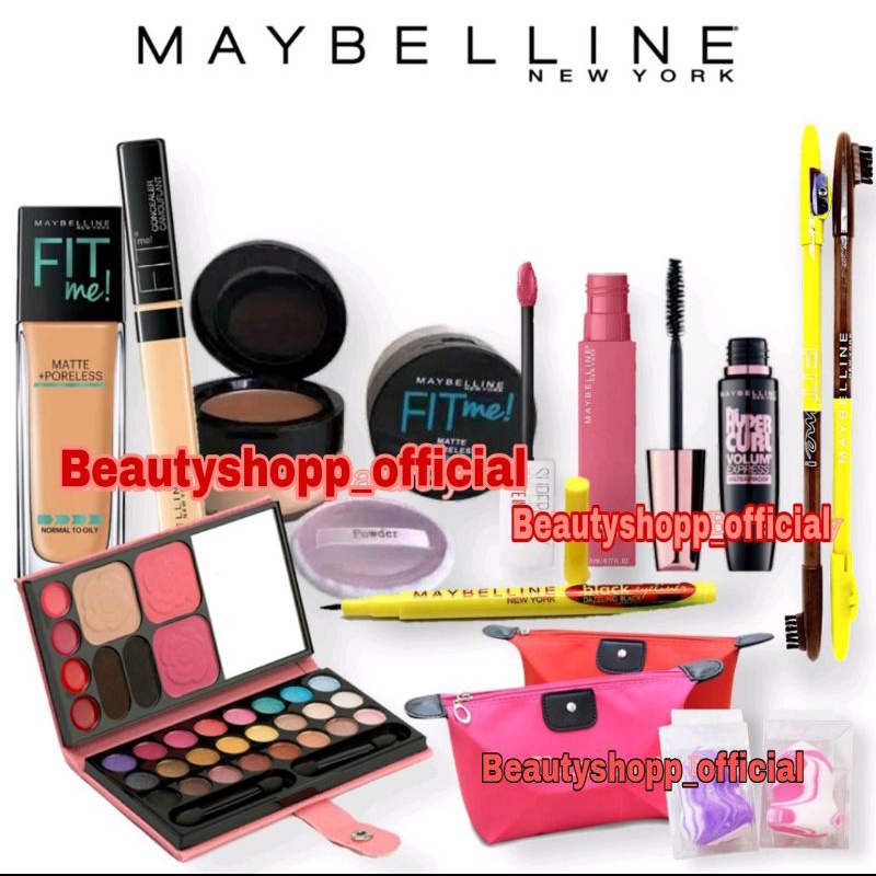 Paket Kosmetik Maybelline Lengkap Murah 8 In 1 - Paket Makeup Maybelline