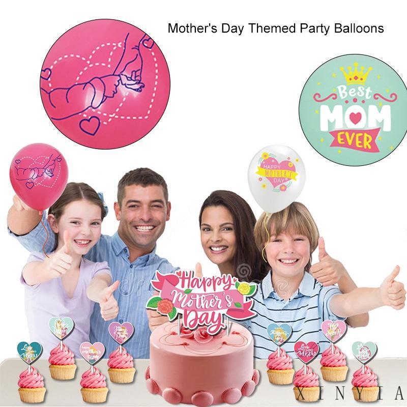 Xia.id Balon Latex 12 &quot;Tema Hari Ibu Untuk Dekorasi Pesta