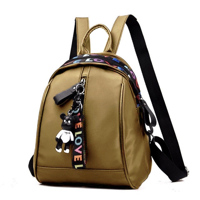 Tas love love backpack Mikro fashion-Brown