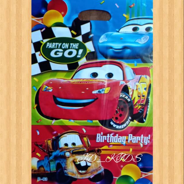 

22x32 Plastik Goodie Bag Snack Kantong Souvenir Model Tenteng Cars